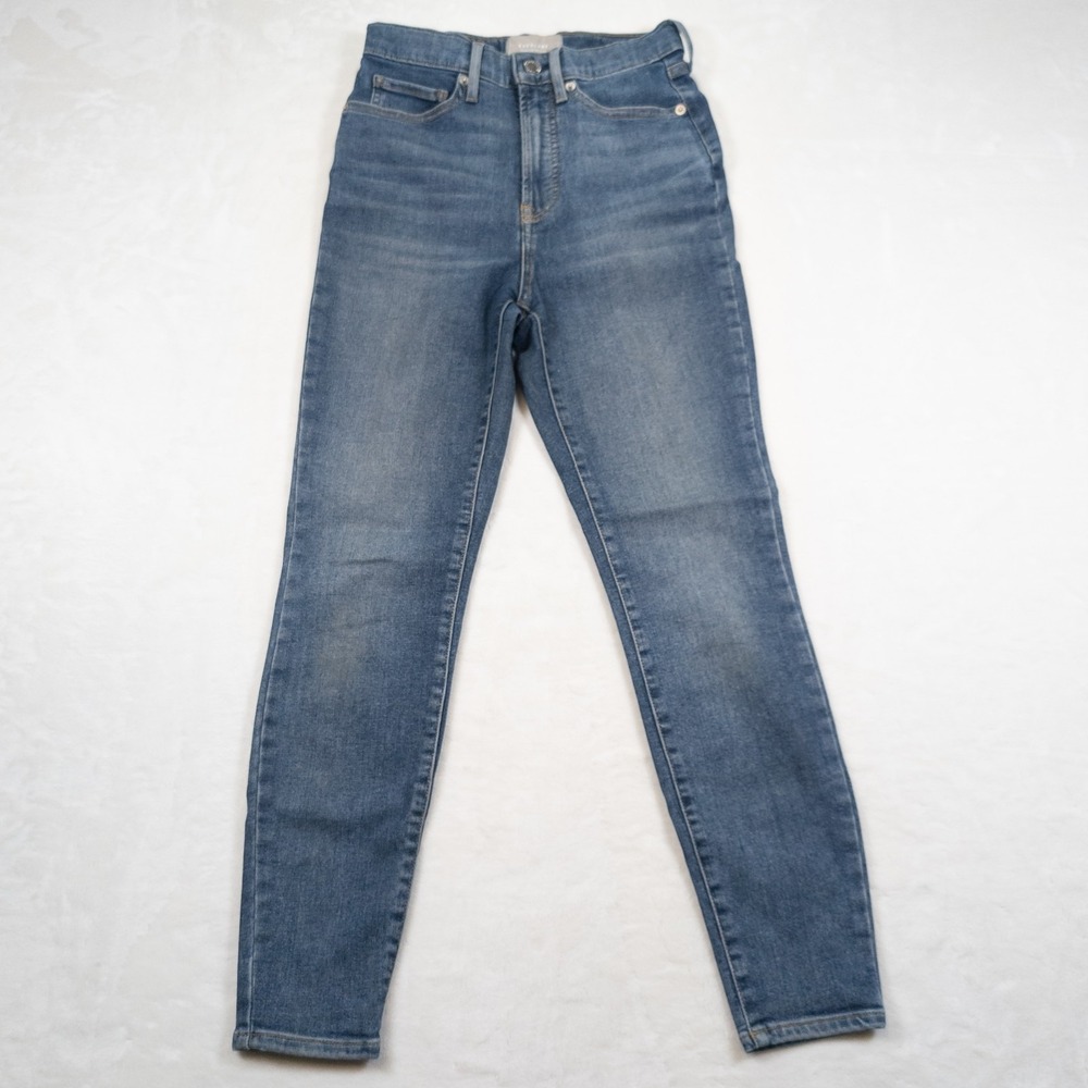 Everlane Way-High Skinny Jeans Womens 27 Blue Stretch High Rise Denim